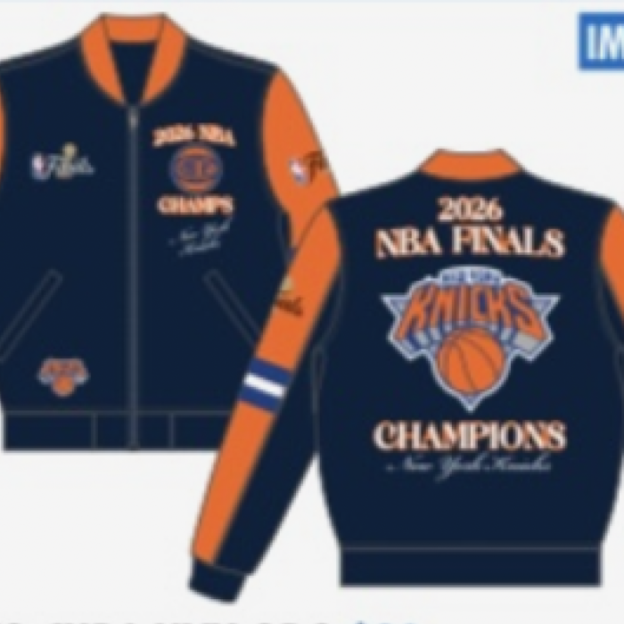 New York Knicks Champions Varsity Jacket (KNI-9N3-CHP6-NVY-ORG)