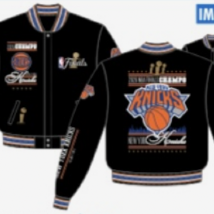 New York Knicks Champions Varsity Jacket (KNI-103-CHP6-BLK)