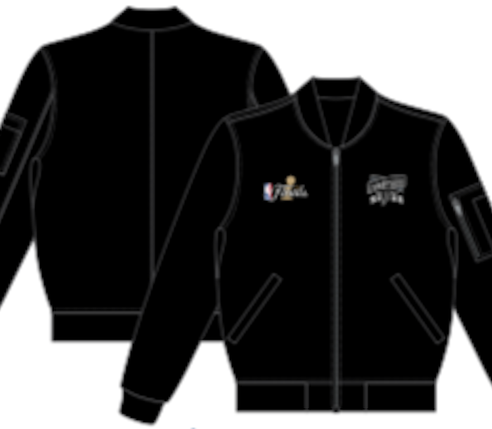 San Antonio Spurs Champions Varsity Jacket(SPU-9N3-CHF6-BLK)