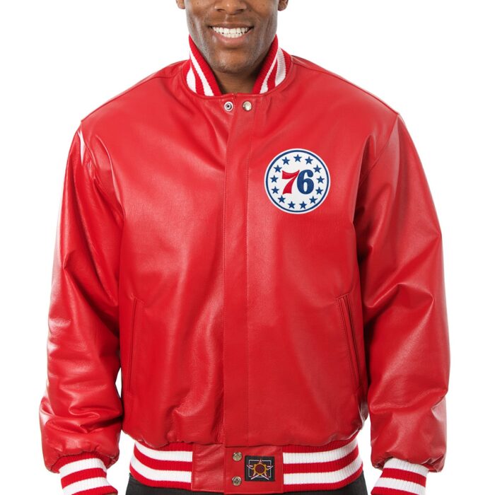 Philadelphia 76ers Full Leather Jacket