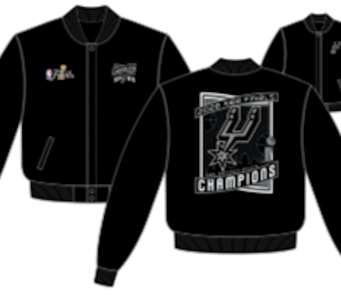 San Antonio Spurs Champions Varsity Jacket(SPU-103-CHA6-BLK)