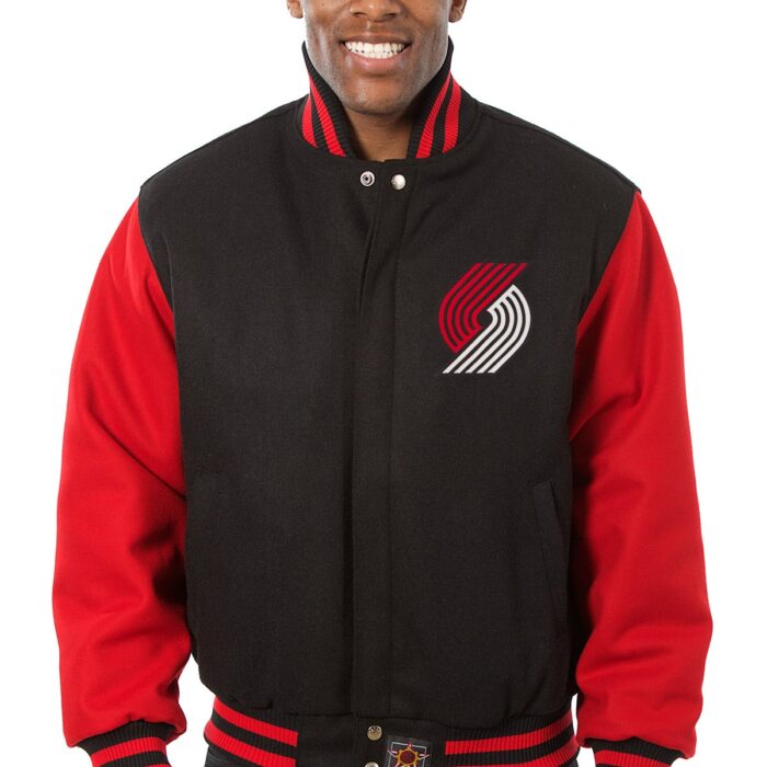 Portland Trail Blazers Embroidered Wool Jacket
