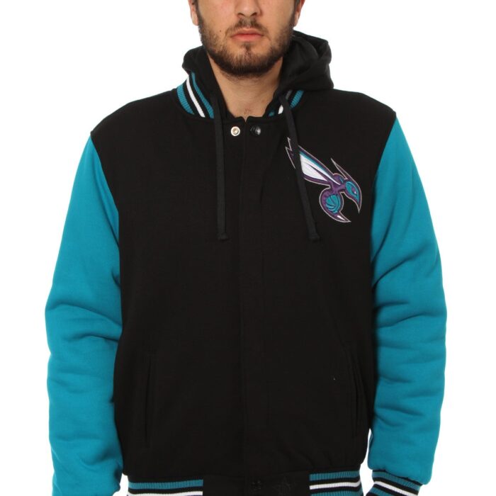 Charlotte Hornets Reversible Two-Tone Fleece Jacket