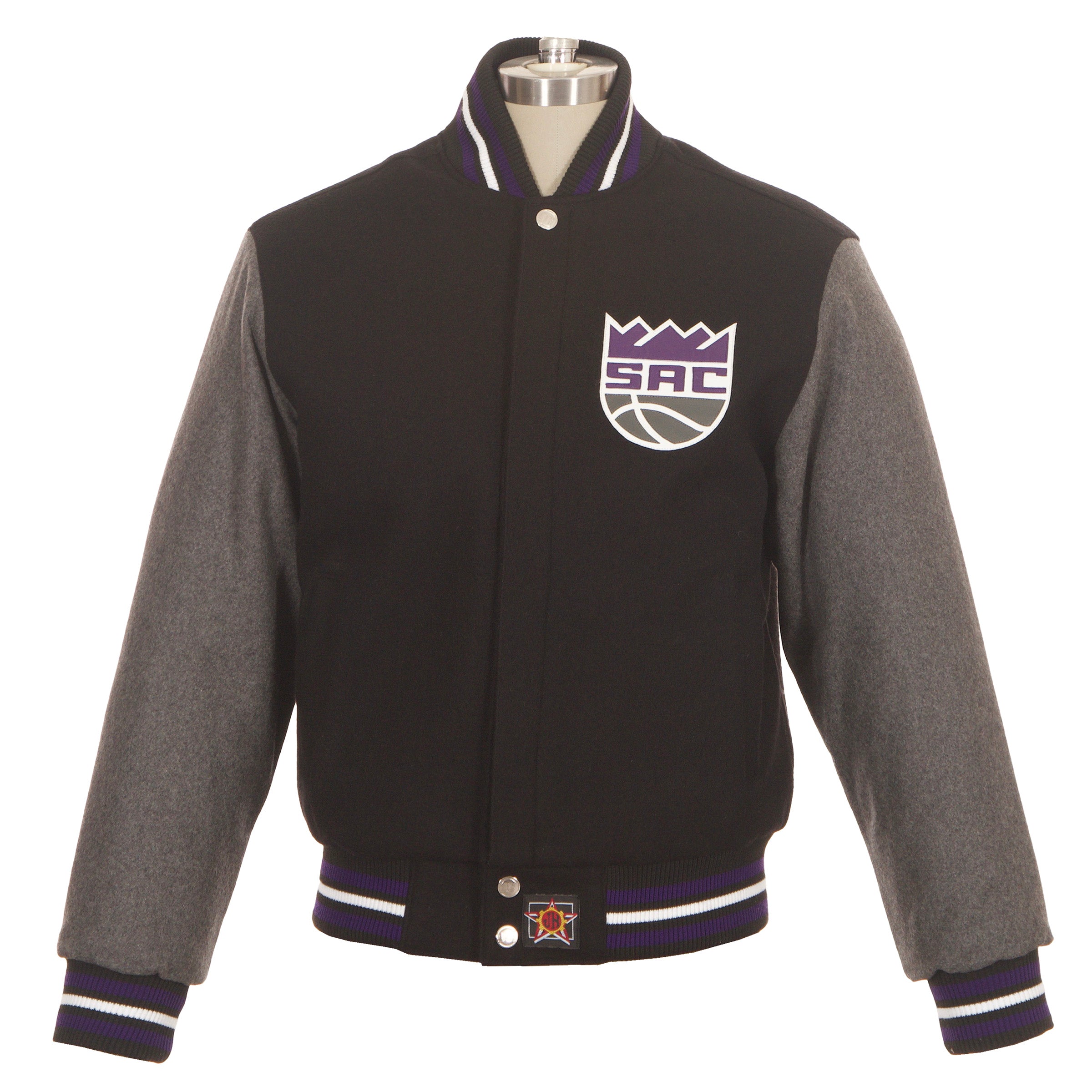 Sacramento Kings All Wool Jacket with Leather Logos