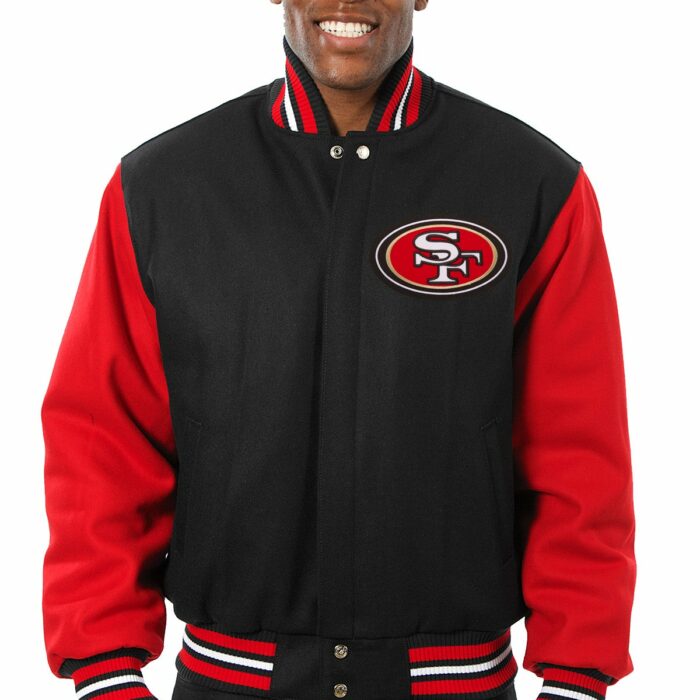 San Francisco 49ers Embroidered Wool Jacket