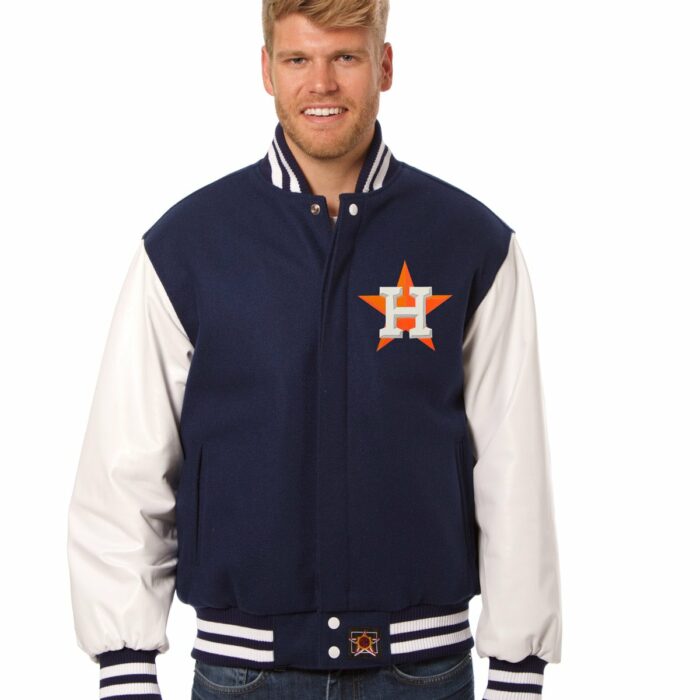 Houston Astros Wool and Leather Jacket