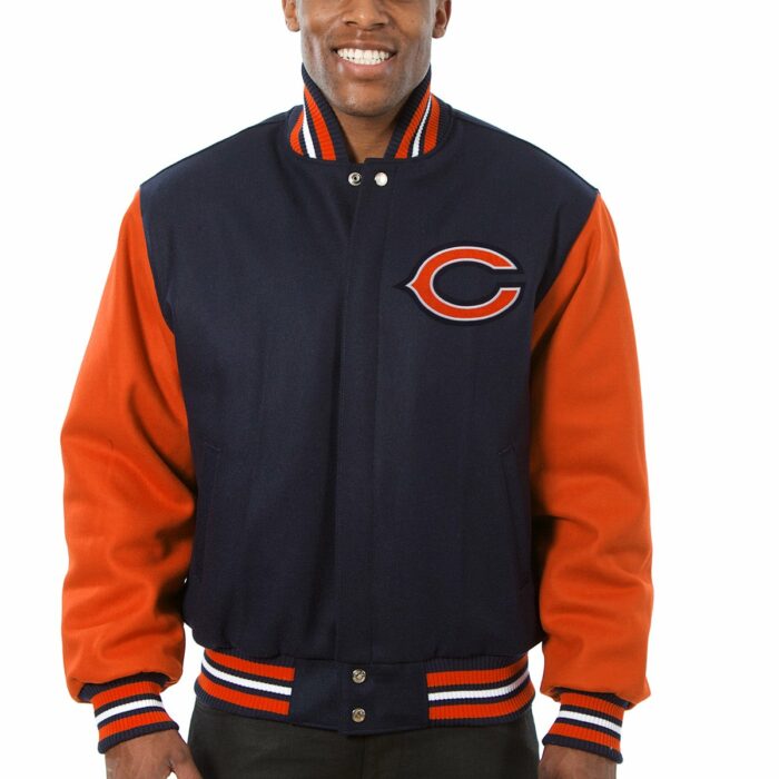 Chicago Bears Embroidered Wool Jacket