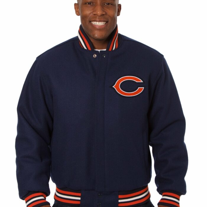 Chicago Bears Embroidered Wool Jacket