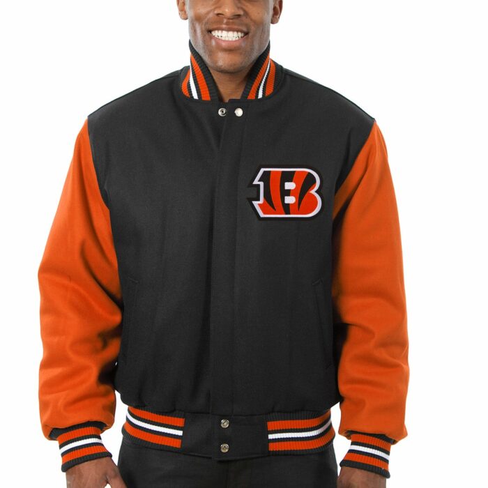 Cincinnati Bengals Embroidered Wool Jacket