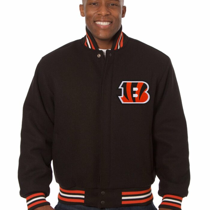 Cincinnati Bengals Embroidered Wool Jacket