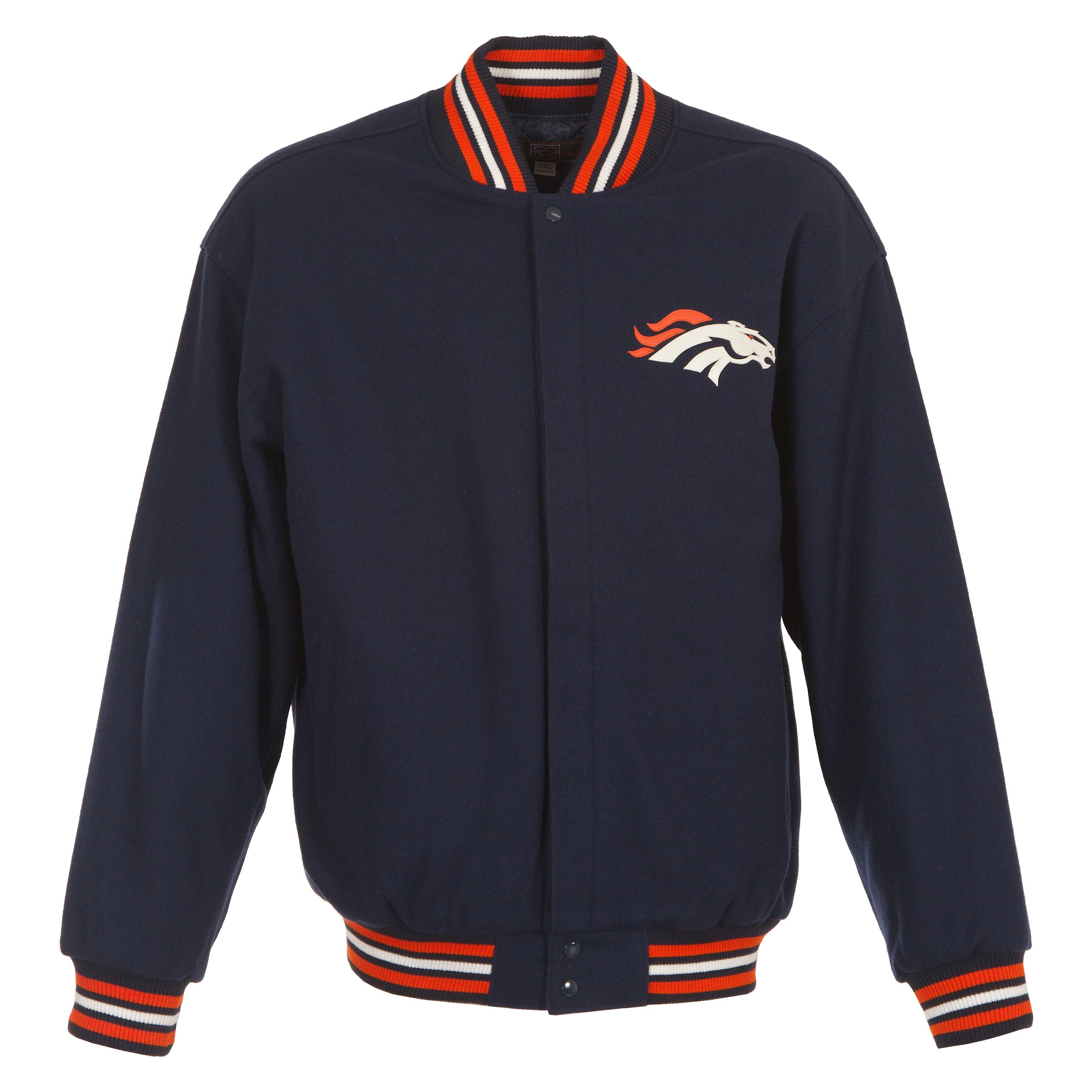 Denver Broncos All Wool Jacket with Leather Logos
