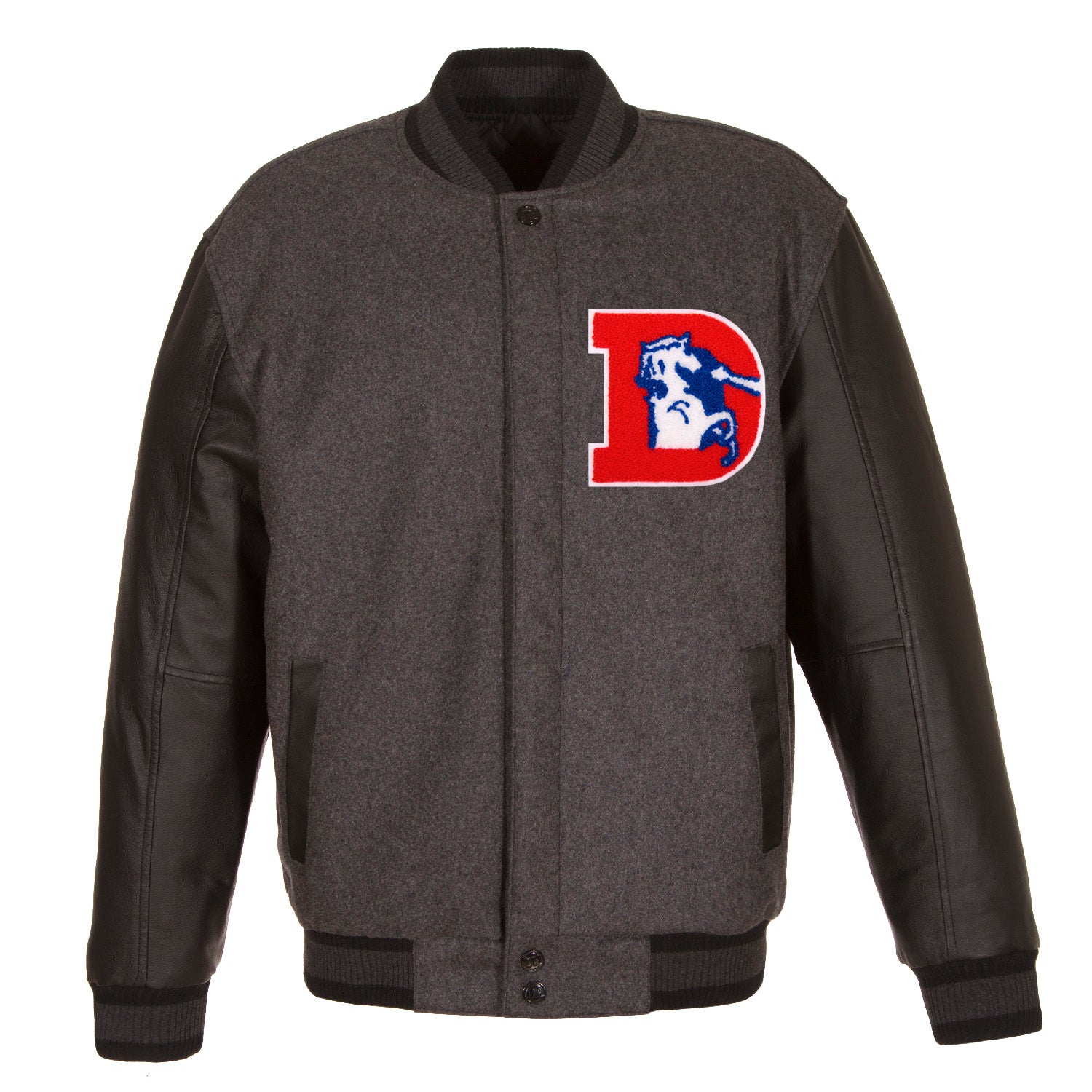 Denver Broncos Reversible Wool and Leather Jacket