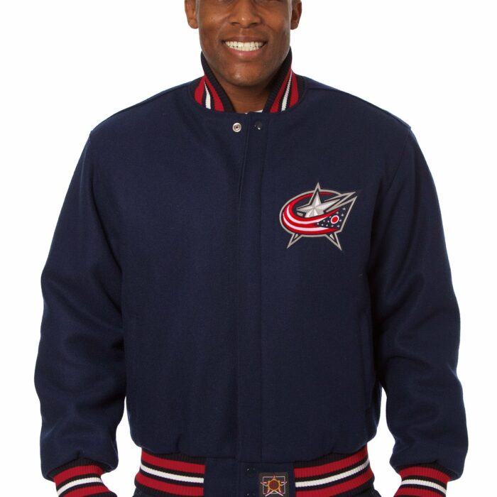 Columbus Blue Jackets Embroidered Wool Jacket