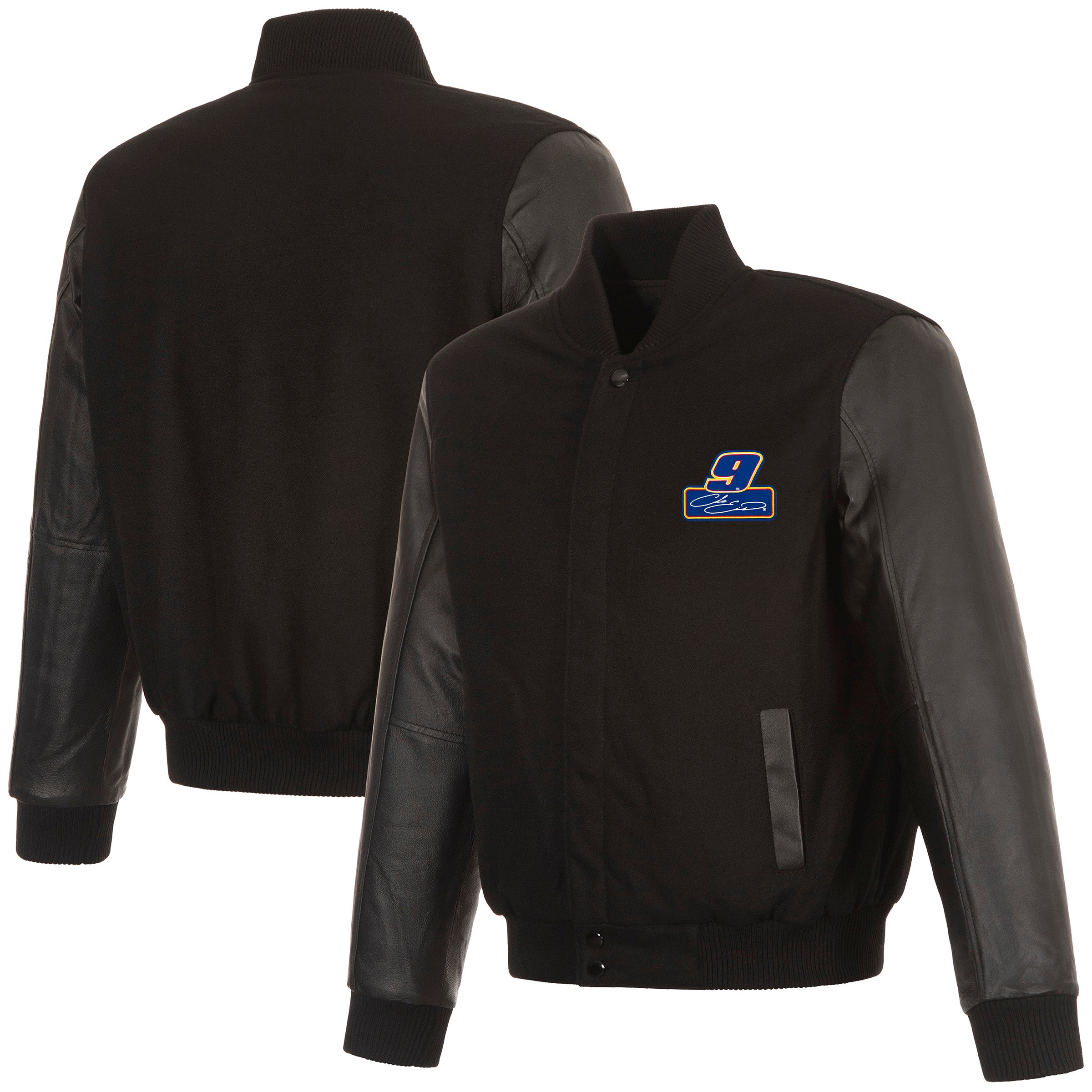 Chase Elliott Reversible Wool and Leather Jacket