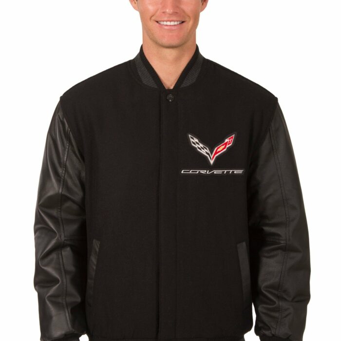 Corvette Reversible Wool and Leather Jacket