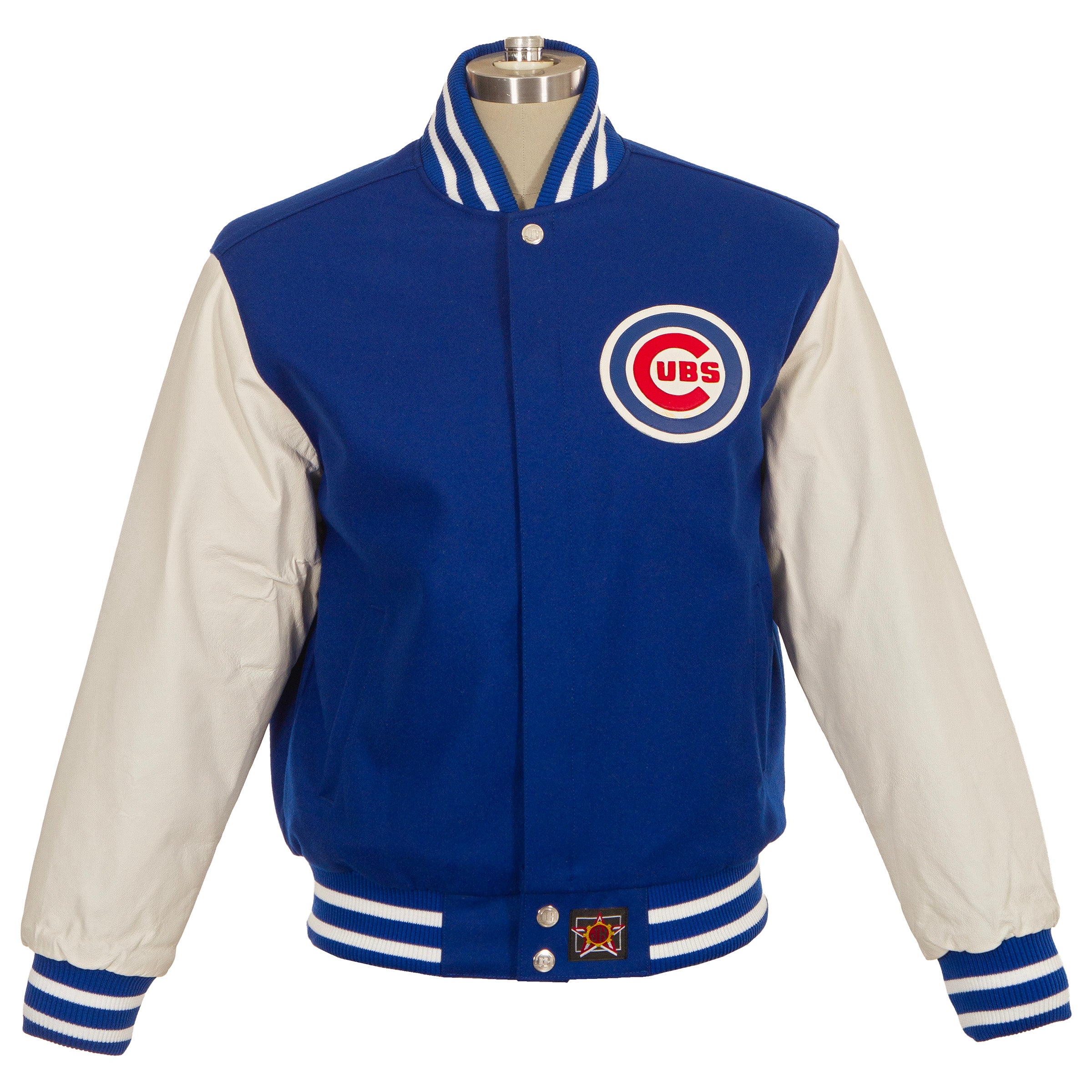 Chicago Cubs Wool and Leather Jacket with Leather Logos