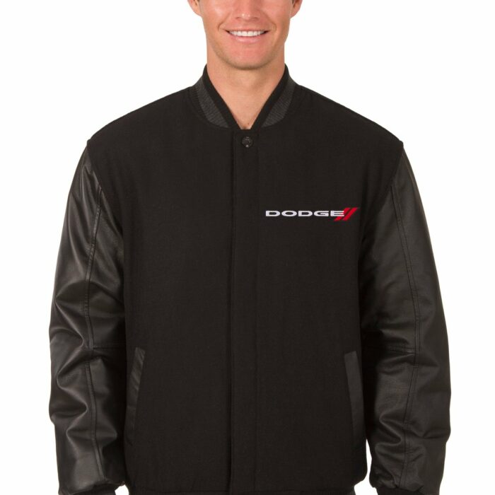 Dodge Reversible Wool and Leather Jacket