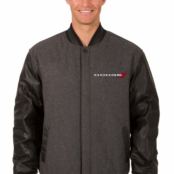 Dodge Reversible Wool and Leather Jacket
