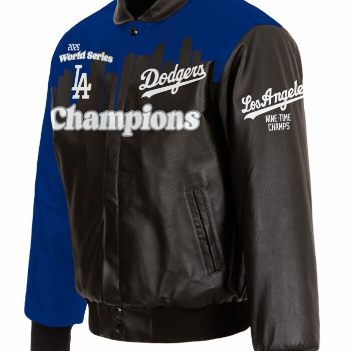 LA Dodgers 2025 World Series Championship Leather Jacket