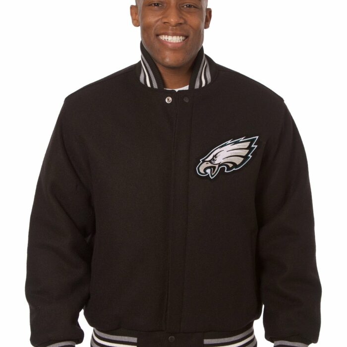Philadephia Eagles Embroidered Wool Jacket