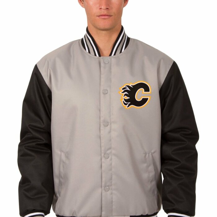 Calgary Flames Poly-Twill Jacket (Front Logo Only)