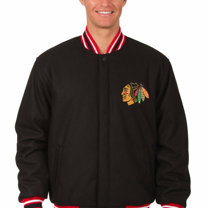 Chicago Blackhawks All-Wool Reversible Jacket