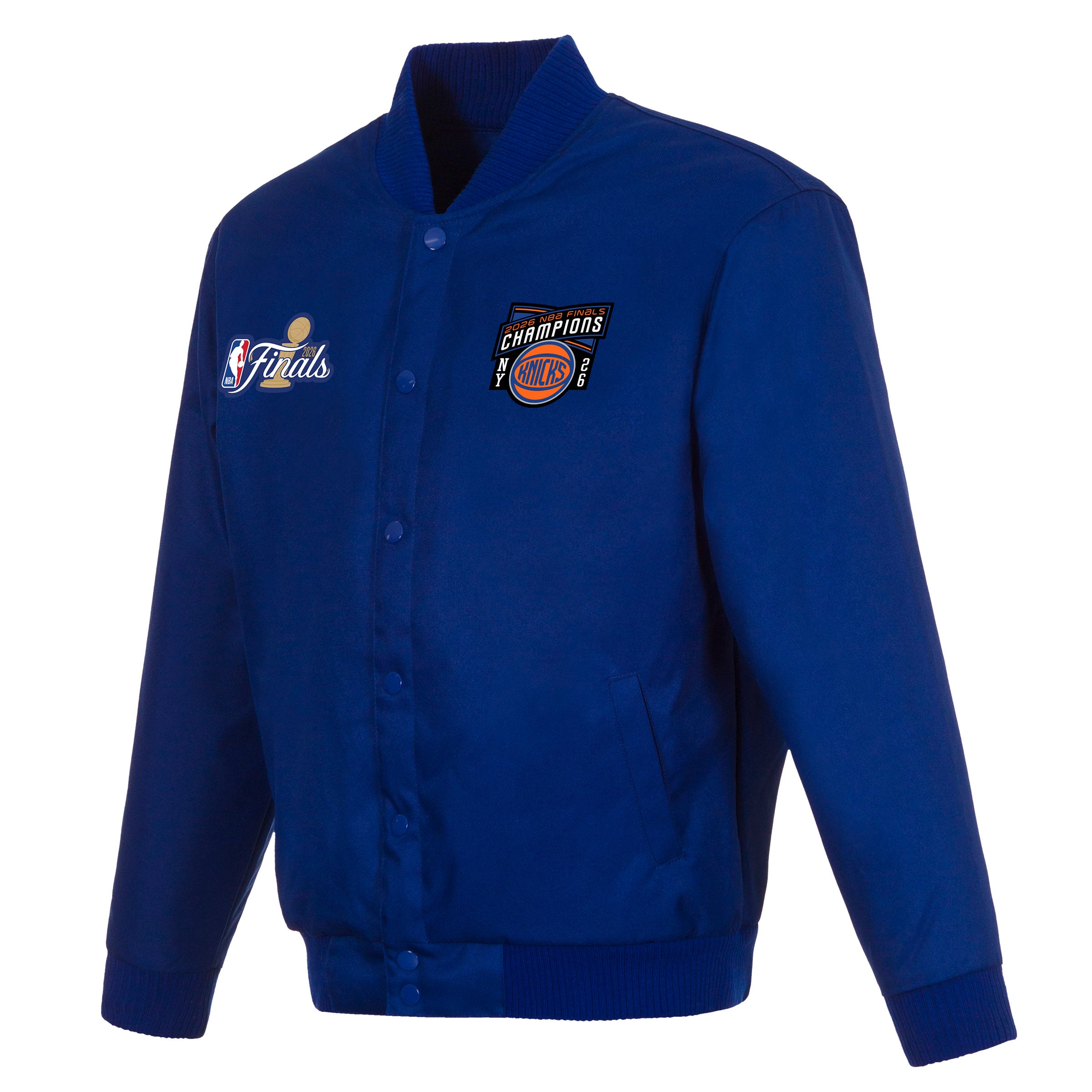 PRE ORDER: New York Knicks 2026 Championship Poly-Twill Jacket