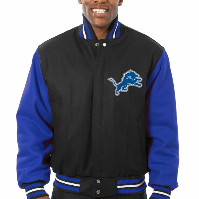 Detroit Lions Embroidered Wool Jacket