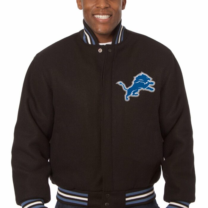 Detroit Lions Embroidered Wool Jacket