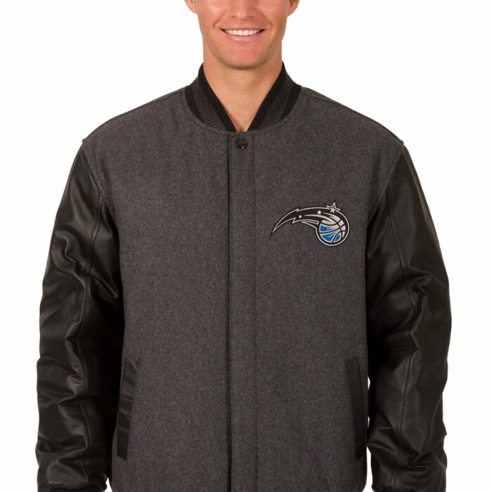 Orlando Magic Reversible Wool and Leather Jacket