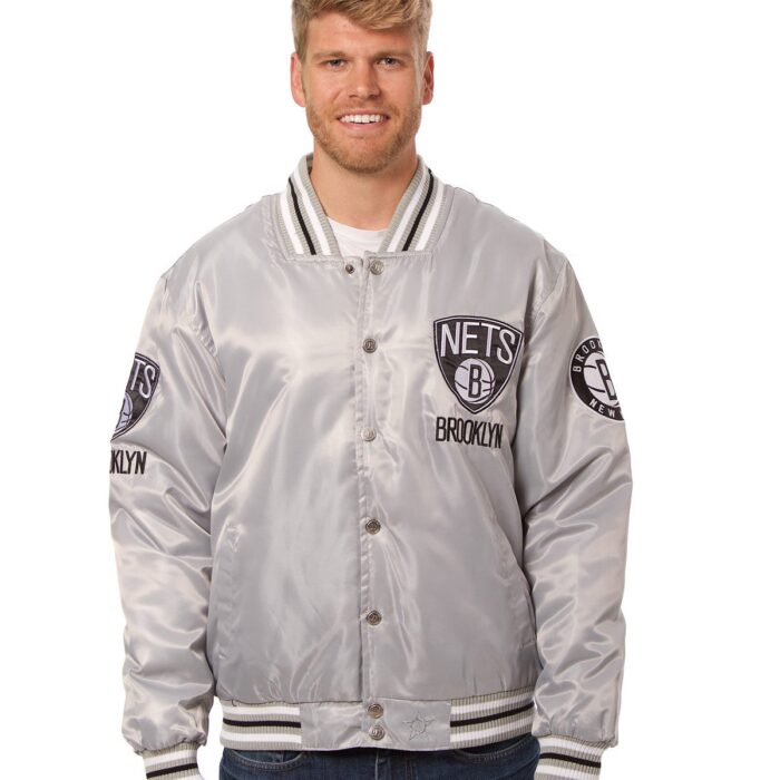 Brooklyn Nets Matte Satin Jacket