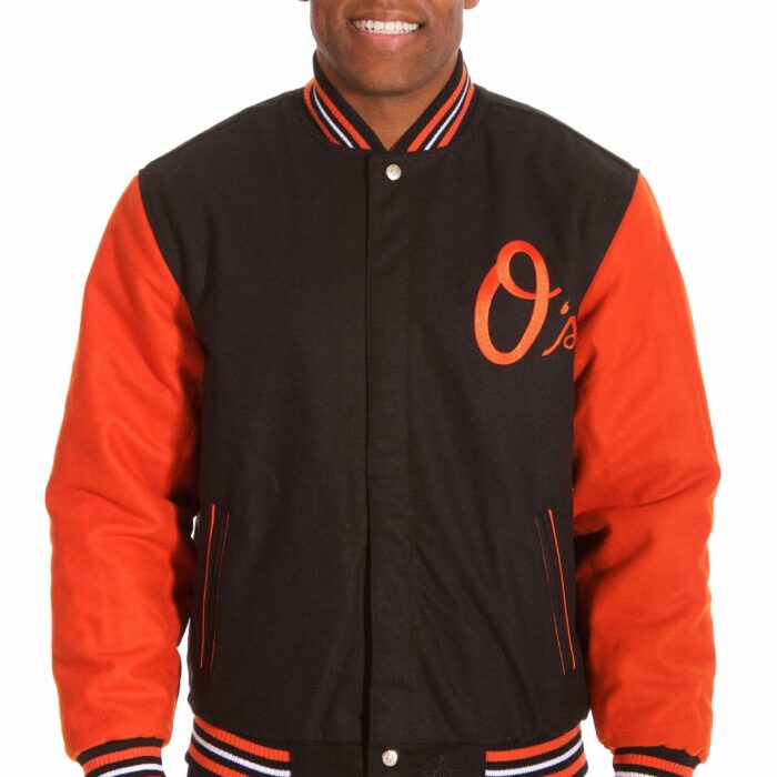 Baltimore Orioles Two-Tone Reversible Wool Jacket