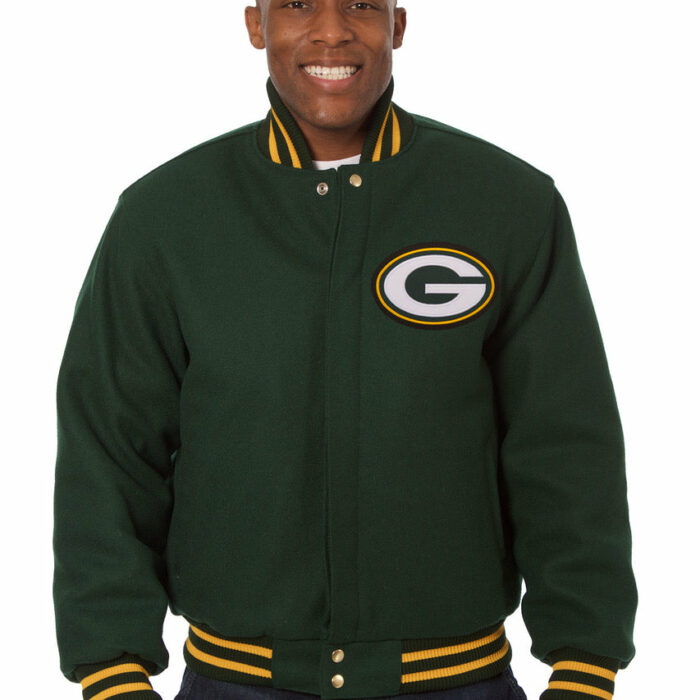 Green Bay Packers Embroidered Wool Jacket