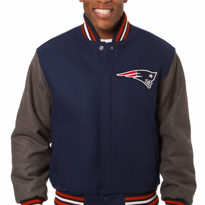 New England Patriots Embroidered Wool Jacket