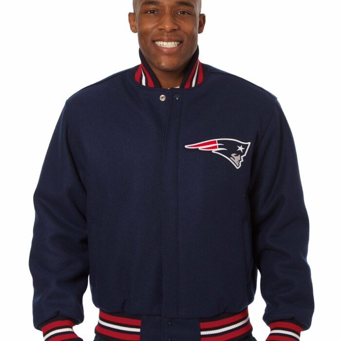 New England Patriots Embroidered Wool Jacket