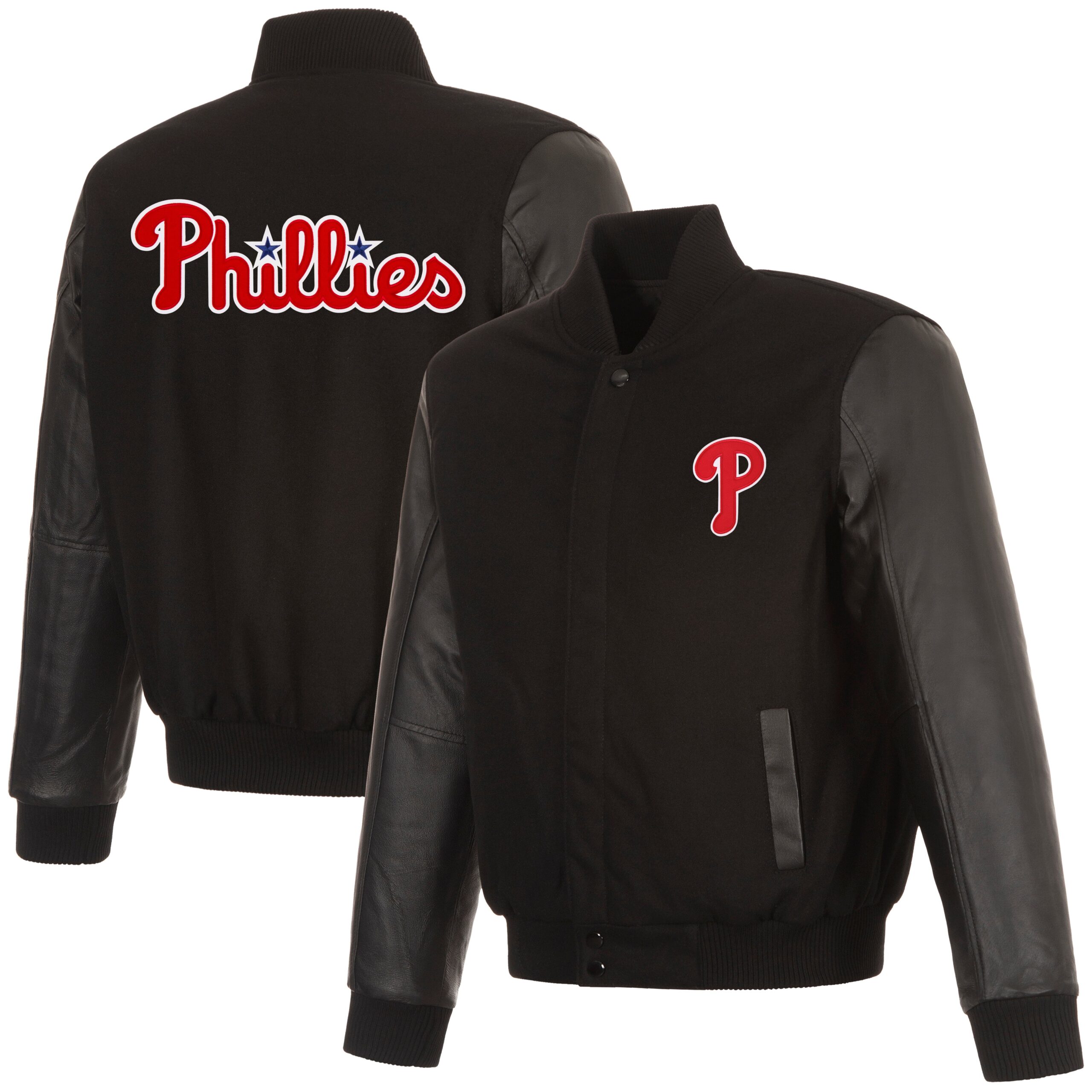 Philadelphia Phillies Reversible Wool and Leather Jacket