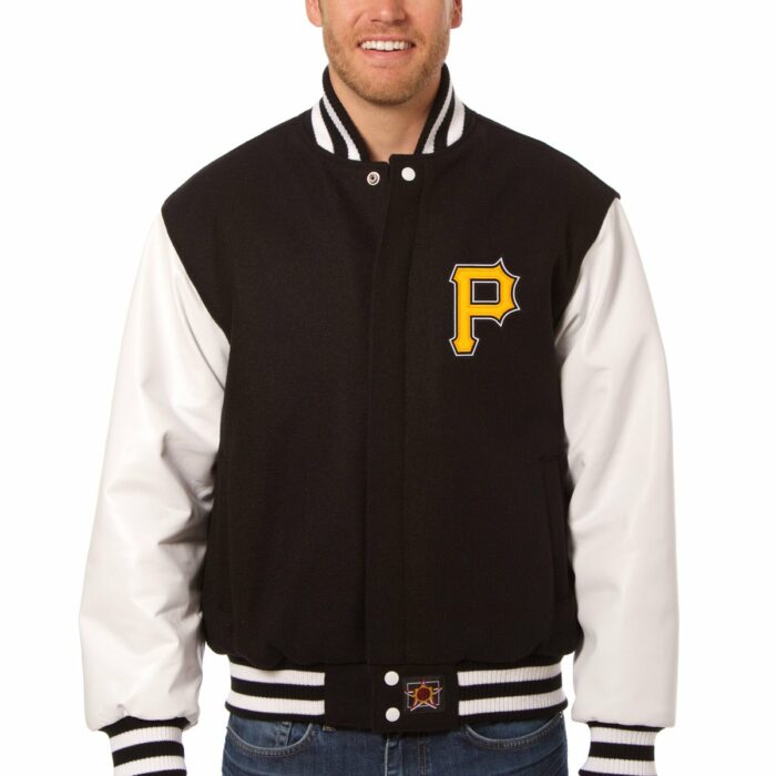 Pittsburgh Pirates Embroidered Wool and Leather Jacket