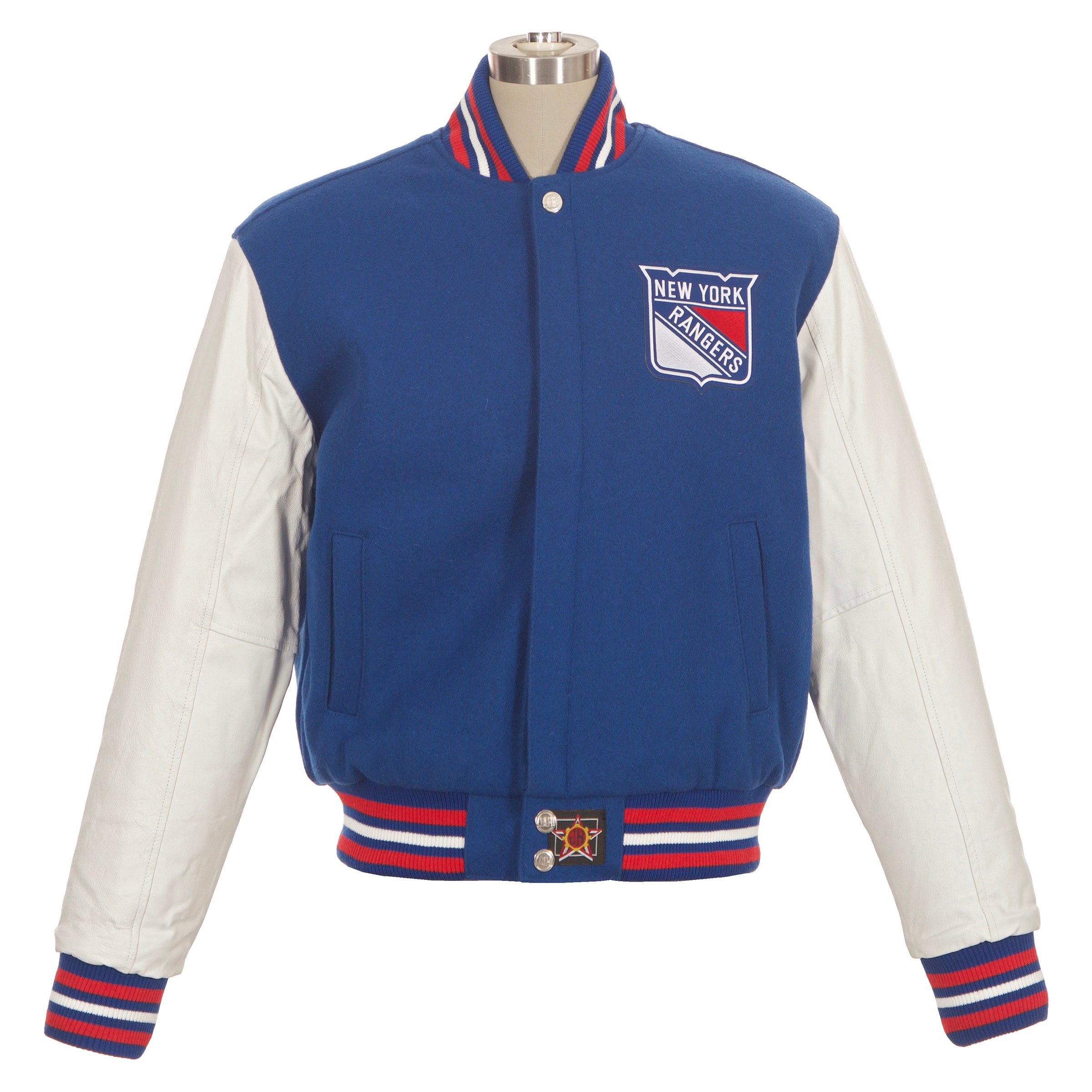 New York Rangers Women's Wool and Leather Jacket