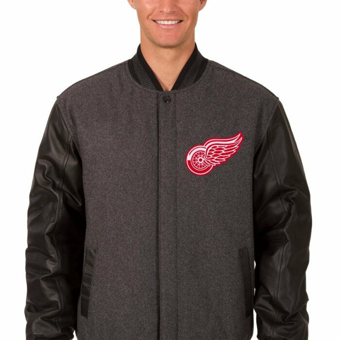 Detroit Red Wings Wool and Leather Reversible Jacket