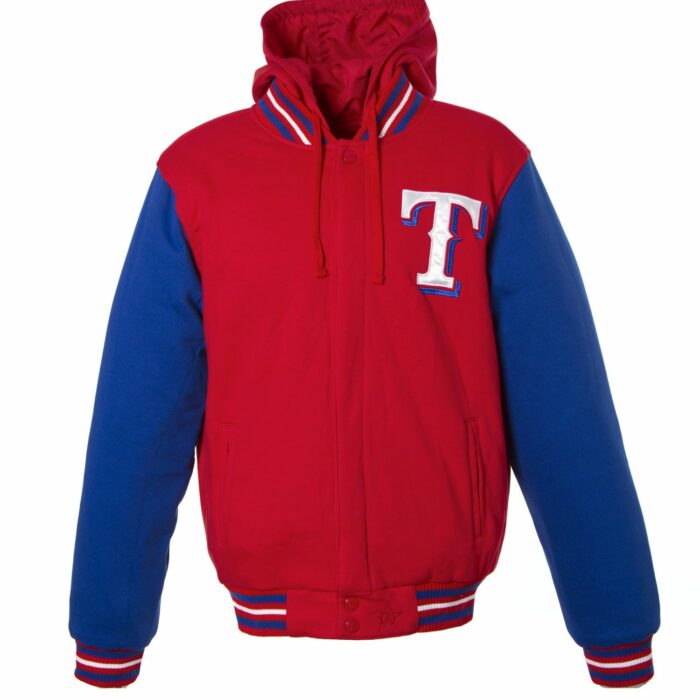Texas Rangers Reversible Two-Tone Fleece Jacket