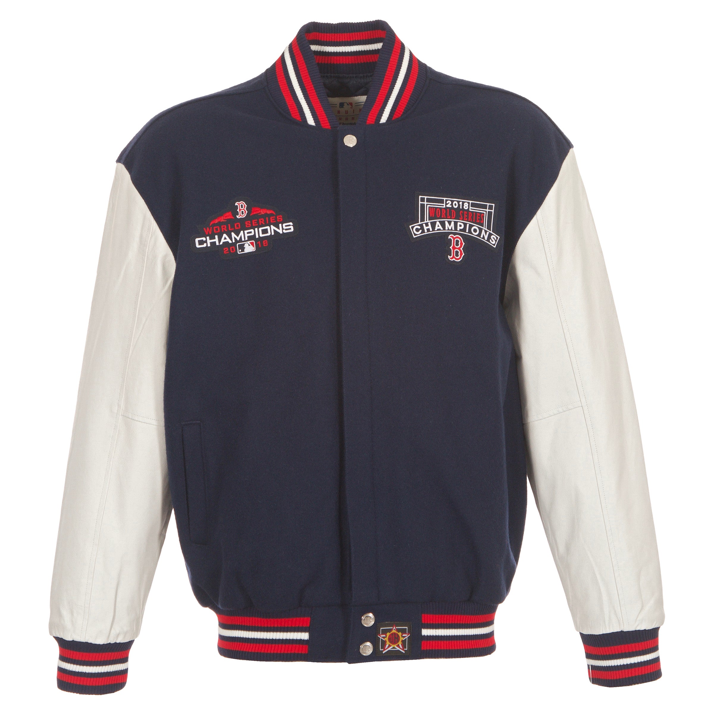 Boston Red Sox World Series 2018 Wool and Leather Jacket