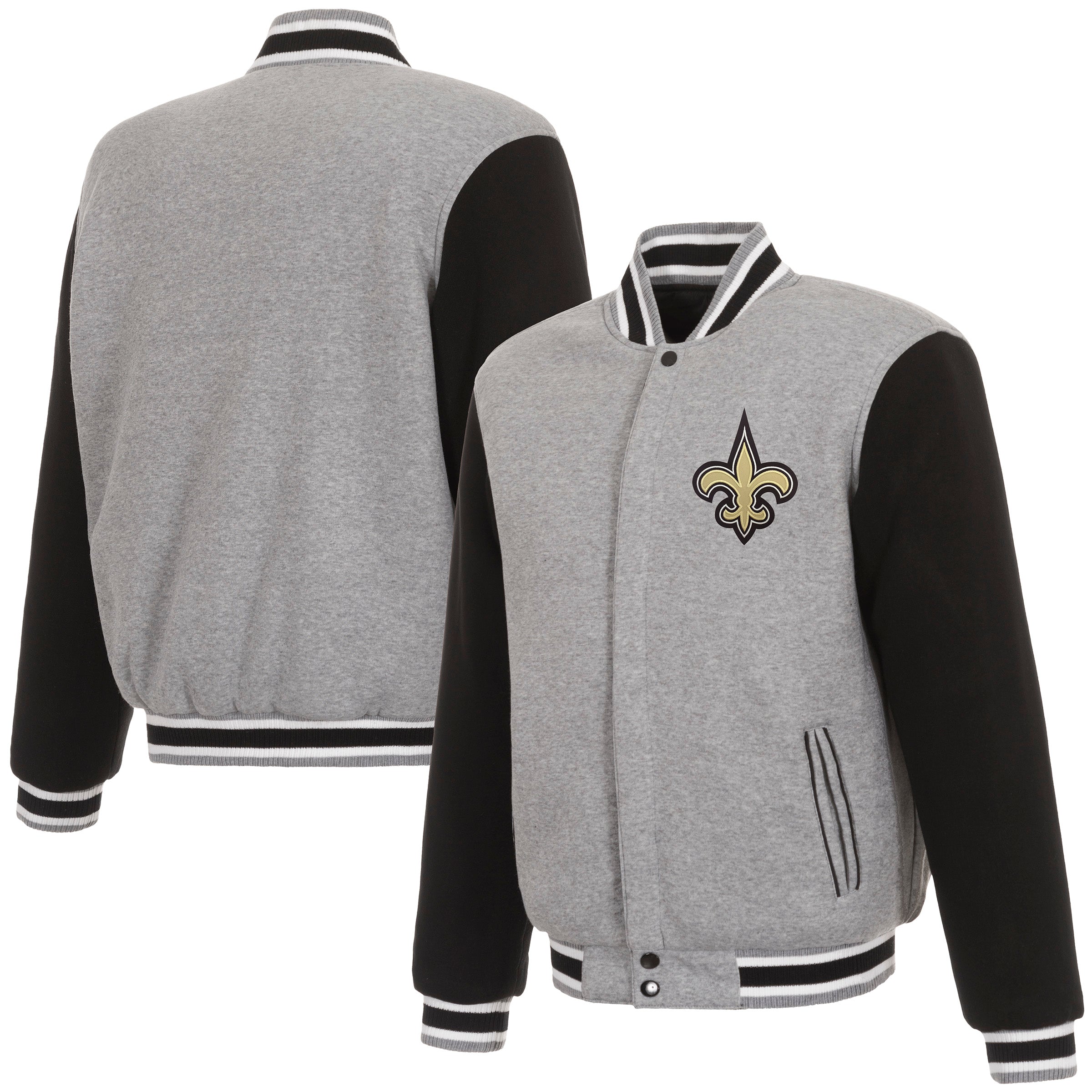 New Orleans Saints Reversible Two-Tone Fleece Jacket
