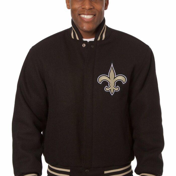 New Orleans Saints Embroidered Wool Jacket