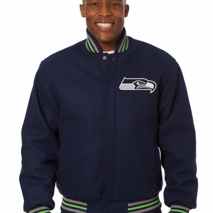 Seattle Seahawks Embroidered Wool Jacket