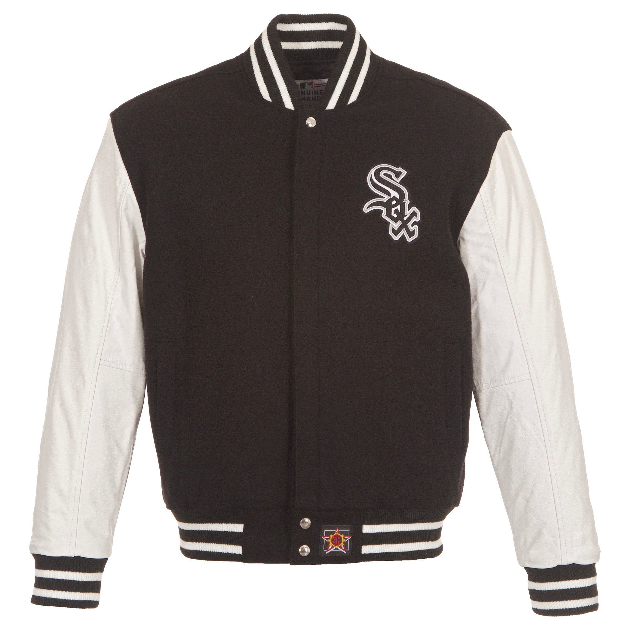 Chicago White Sox Wool and Leather Jacket with Leather Logos