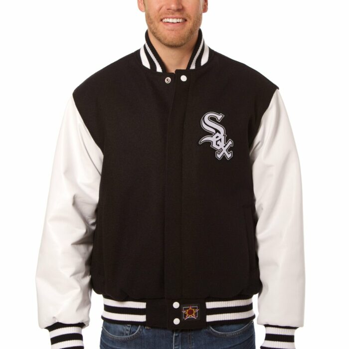 Chicago White Sox Embroidered Wool and Leather Jacket
