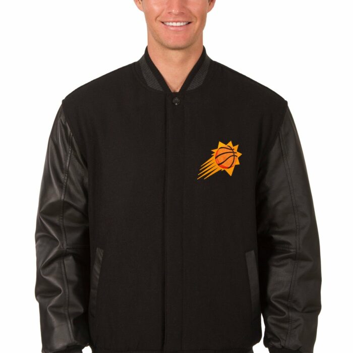 Phoenix Suns Reversible Wool and Leather Jacket