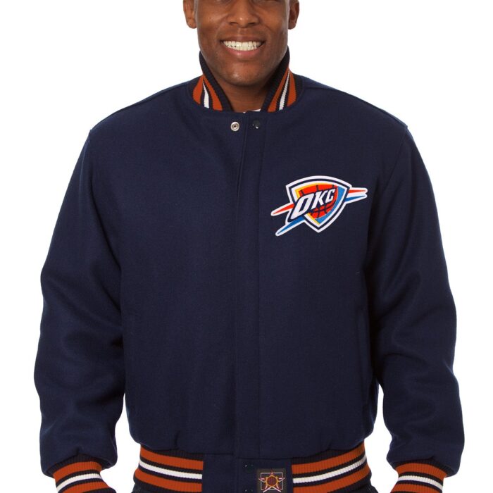 Oklahoma City Thunder Embroidered Wool Jacket