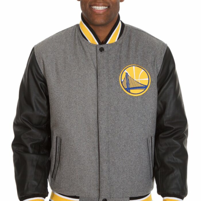 Golden State Warriors Reversible Wool Jacket with Faux Leather Sleeves