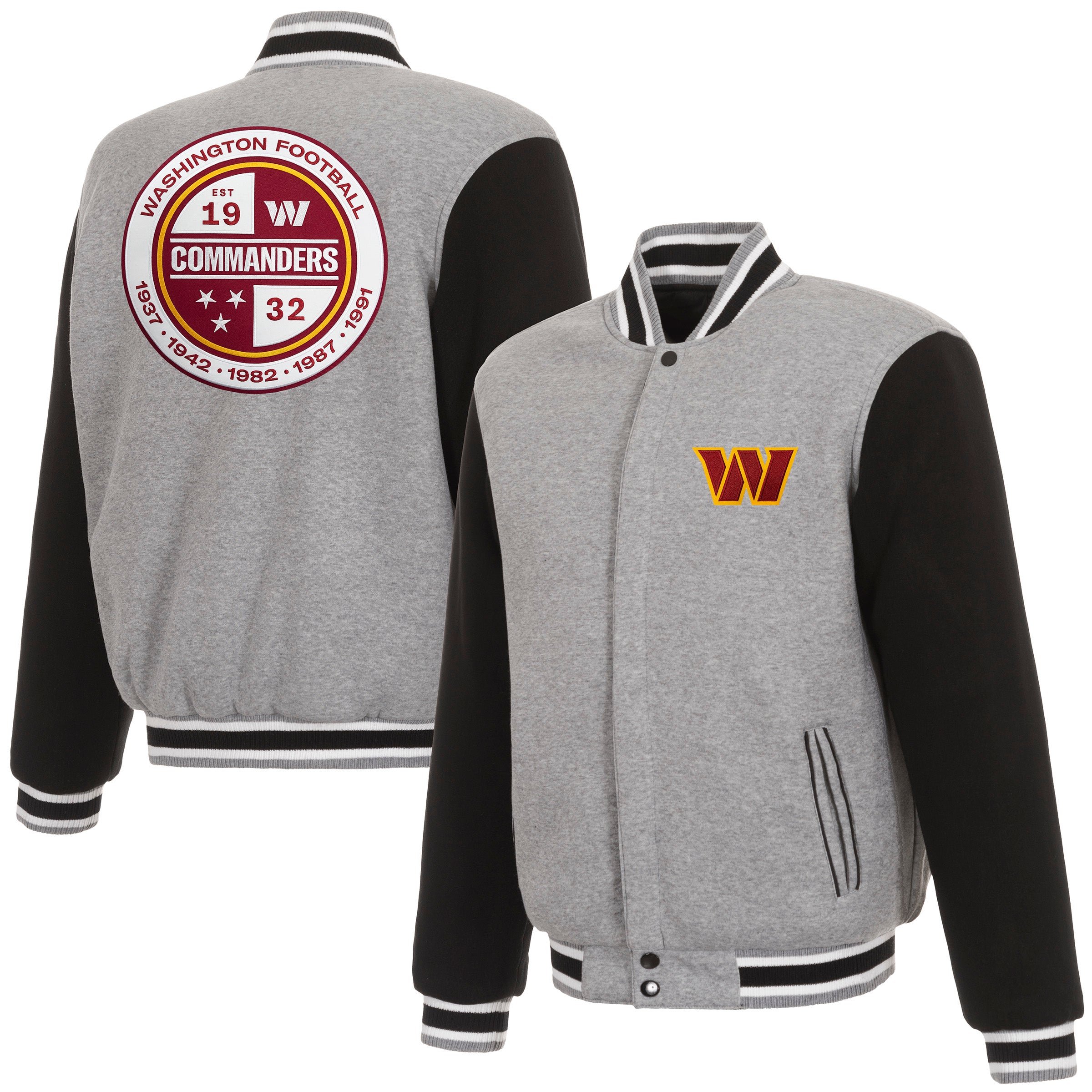 Washington Commanders Reversible Two-Tone Fleece Jacket